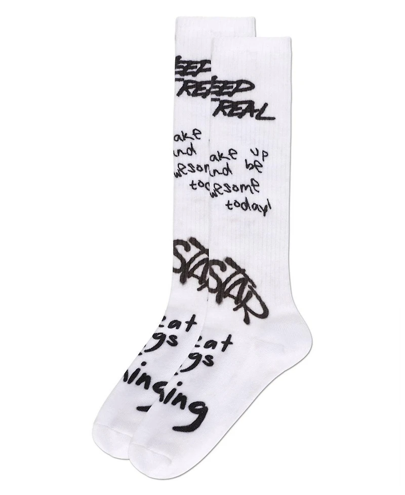 Memoi Girls' Graffiti Knee High Socks