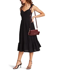 Anne Klein Three Straps Small Saddle Bag