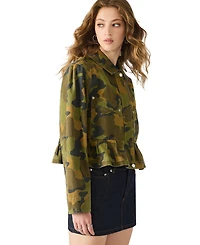 Steve Madden Women's Sloane Peplum Long Sleeve Jacket