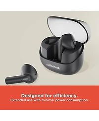 RadioShack Live Sound Wireless Bluetooth Earbuds with Noise Cancellation, IPX5 Waterproof, Black 3304399