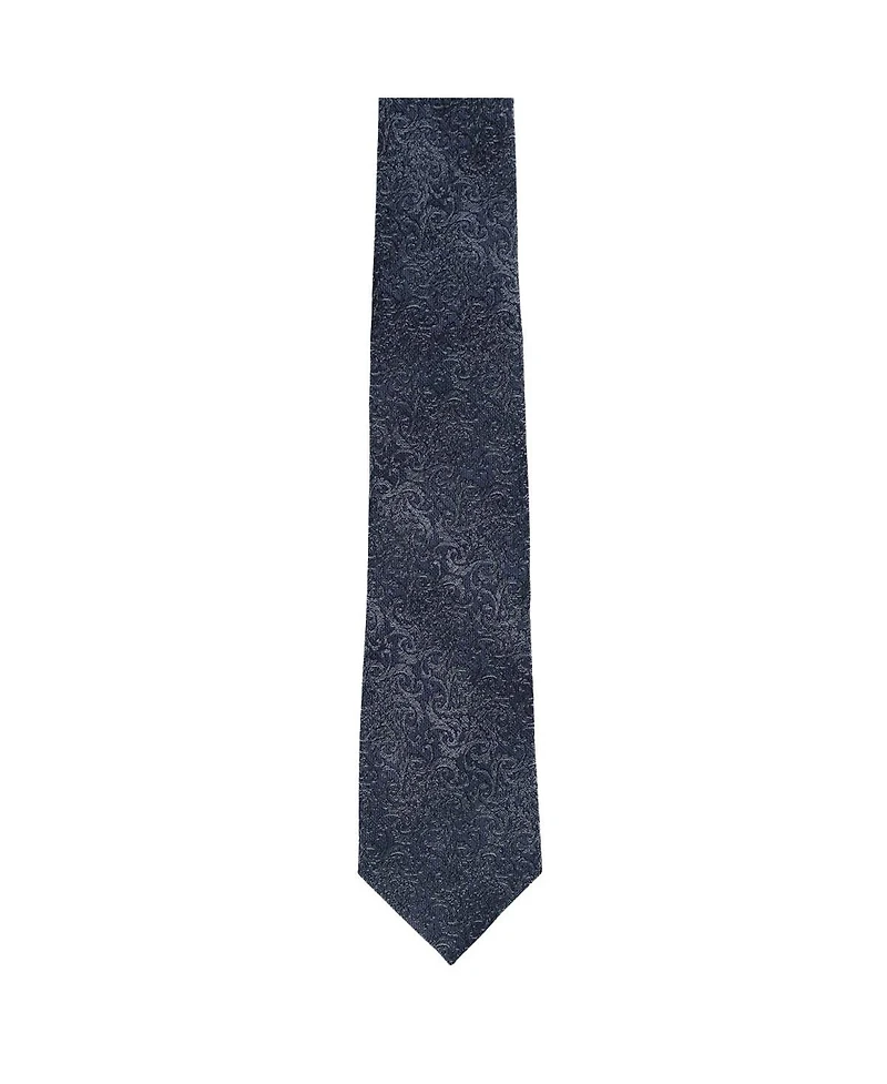 Trafalgar Men's Esteban Scrolling Vines Tone on Tone Patterned Silk Necktie