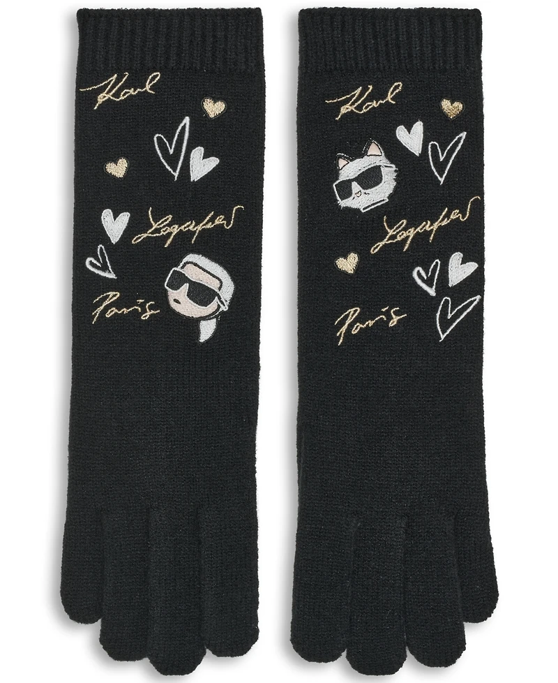 Karl Lagerfeld Paris Women's Karl Icons Tech Gloves