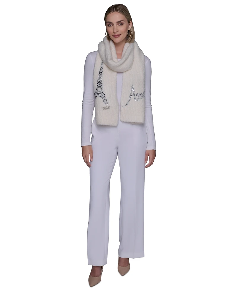 Karl Lagerfeld Paris Women's Embellished Scarf
