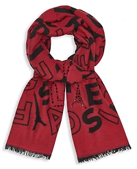 Karl Lagerfeld Paris Women's Jumble Block Letter Blanket Scarf