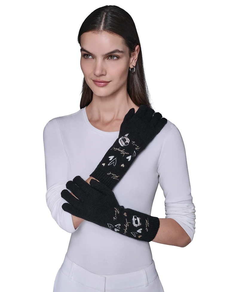 Karl Lagerfeld Paris Women's Karl Icons Tech Gloves