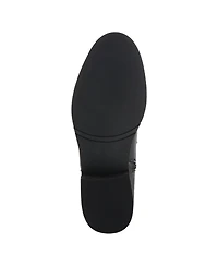 Azura Spring Step Hightail Knee-High Leather Boot with Calf Elastic Gore and Low Stacked Heel