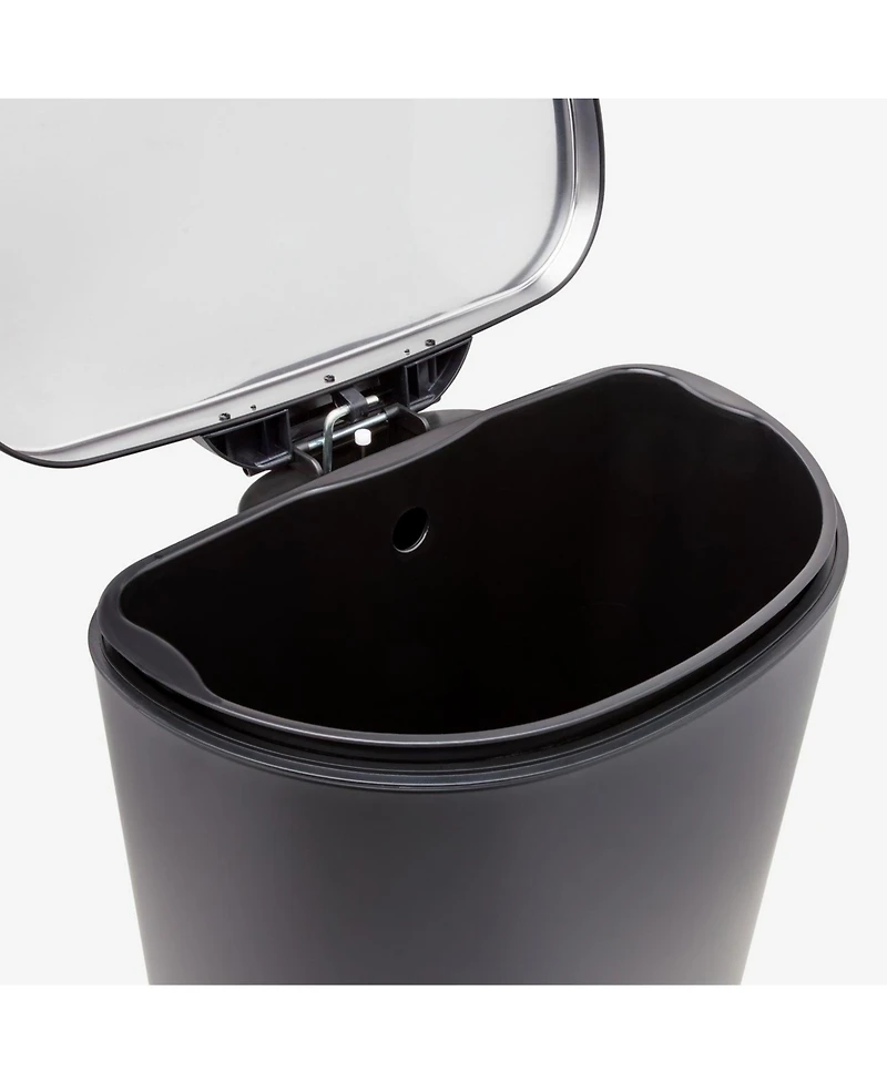 Qualiazero 50L / 13.2 Gallon D-Shape Step Can - Matte White