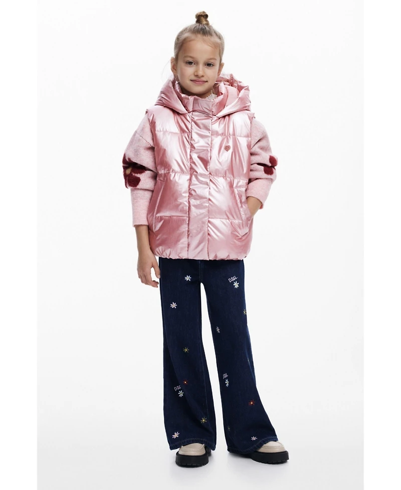 Desigual Girls's Metallic quilted vest