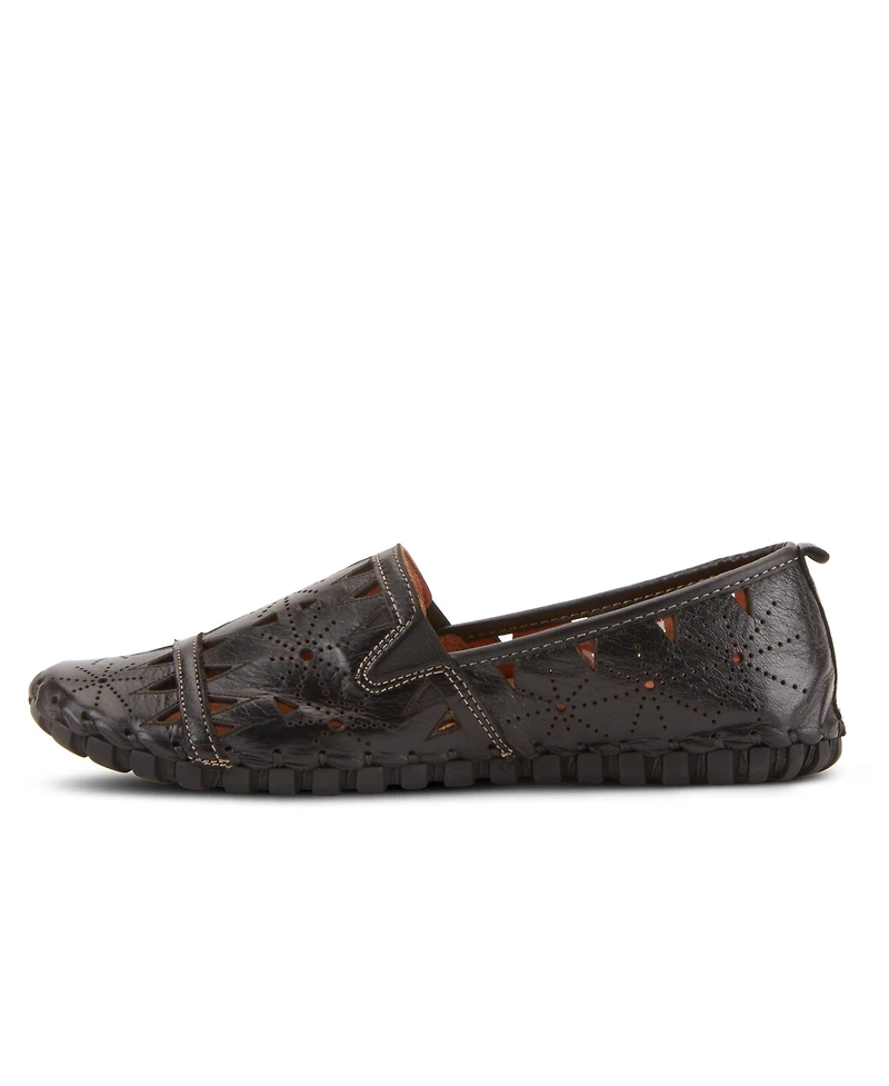 Spring Step Fusaro Laser-Cut Leather Loafers with Removable Insole