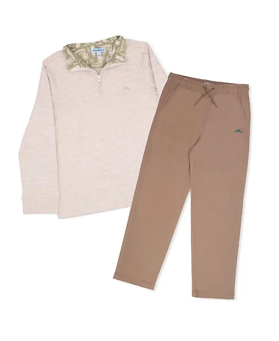 Tommy Bahama Little Boys Quarter Zip Pants Set Outfit