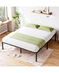 Inch Bed Frame No Box Spring Needed, Heavy Duty Metal Platform Bed Frame Size for Bedroom Easy Assembly, Noise Free, Black