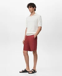 Mango Men's Cotton Knitted Polo Shirt