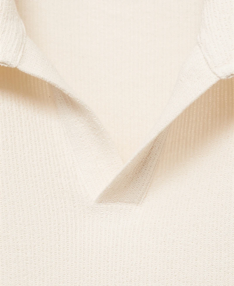 Mango Men's Regular-Fit Textured Polo Shirt