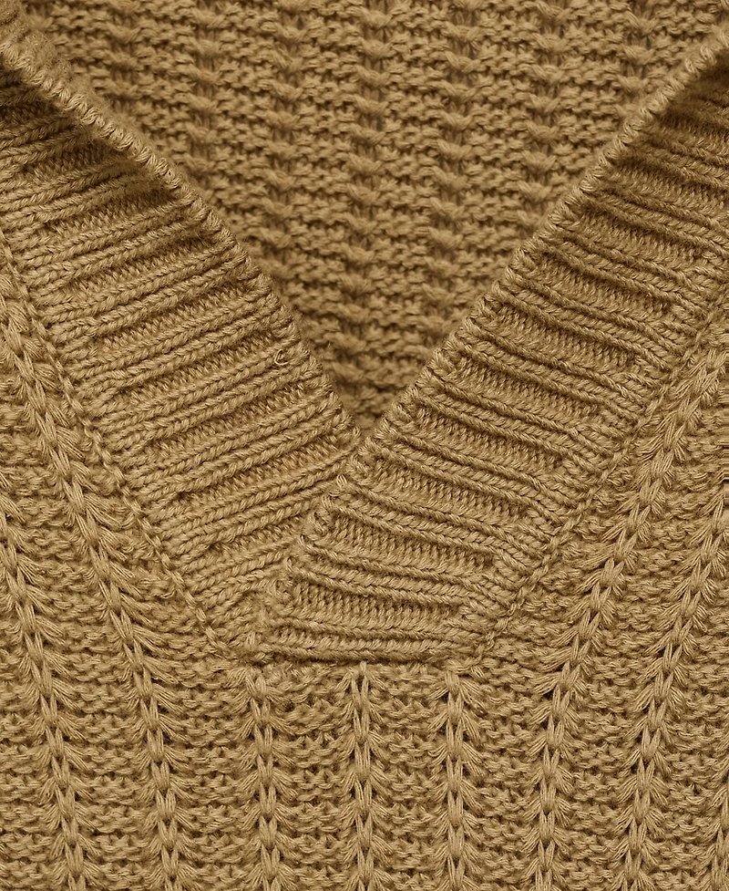 Mango Men's Knitted Structured Polo Sweater