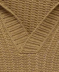 Mango Men's Knitted Structured Polo Sweater