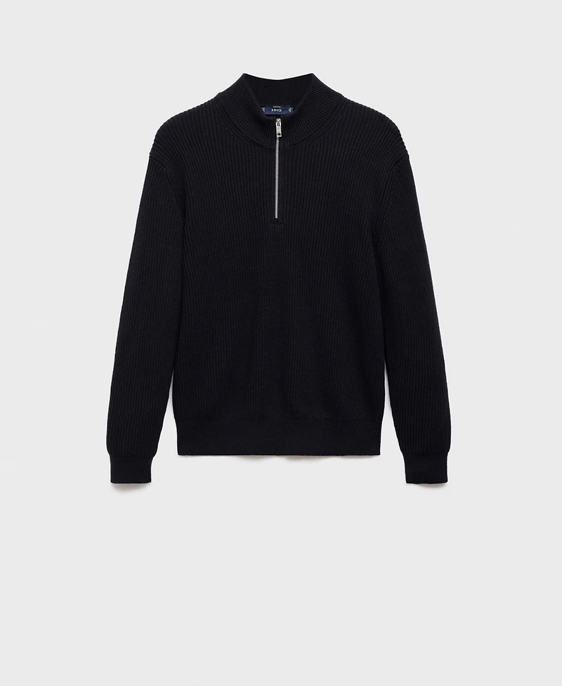 Mango Men's Cotton Perkins Neck Sweater