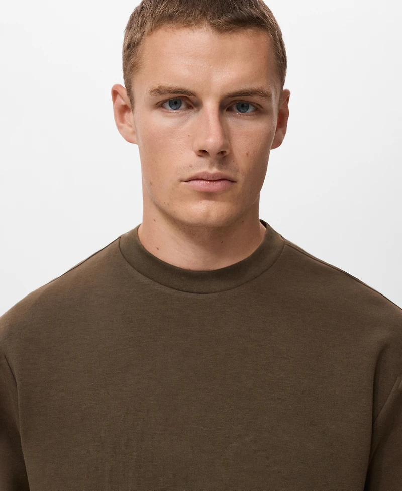 Mango Men's Regular-Fit Cotton Sweatshirt