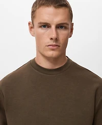 Mango Men's Regular-Fit Cotton Sweatshirt