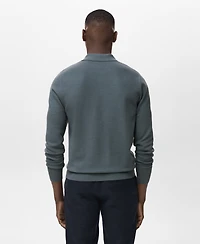 Mango Men's Micro-Structured Cotton Polo Shirt
