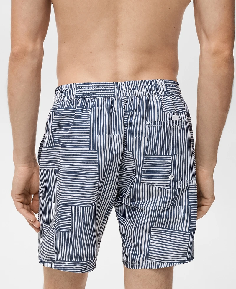 Mango Men's Multi-Striped Swimsuit