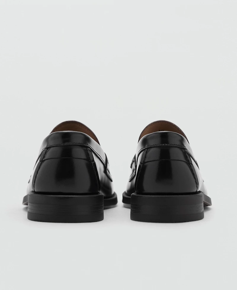 Mango Men's Aged-Leather Loafers