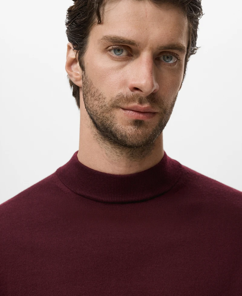 Mango Men's Wool Turtleneck Sweater