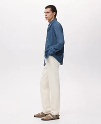 Mango Men's Regular Fit Denim Shirt