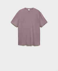 Mango Men's Linen Slim-Fit T-Shirt