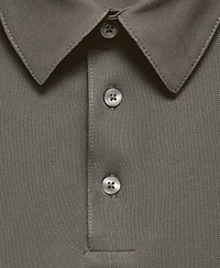 Mango Men's Cotton Pique Polo Shirt
