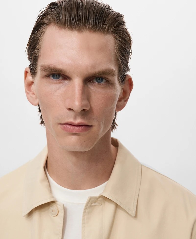Mango Men's Pockets Lyocell Cotton Jacket