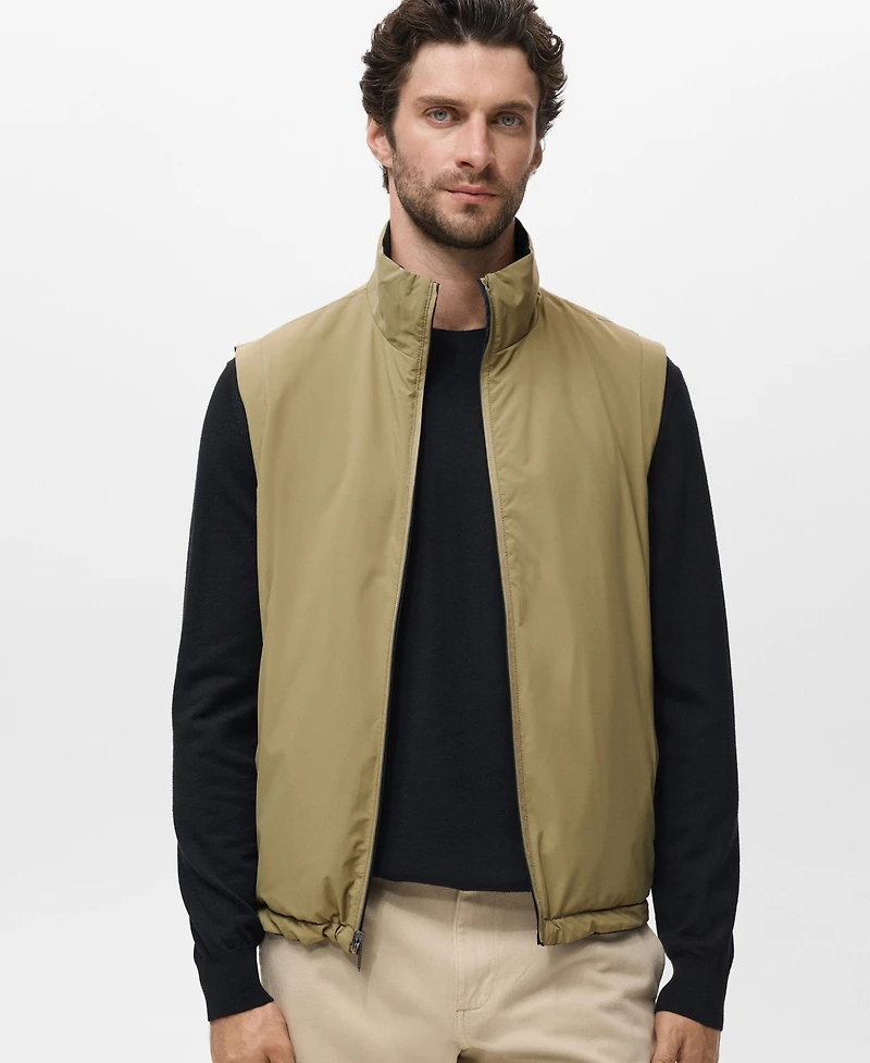 Mango Men's Reversible Water-Repellent Gilet