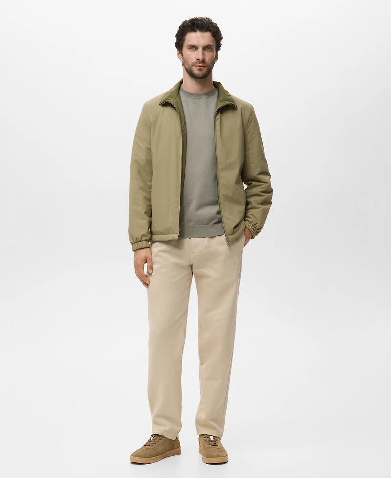 Mango Men's Quilted Water-Repellent Reversible Jacket