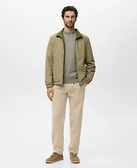 Mango Men's Quilted Water-Repellent Reversible Jacket