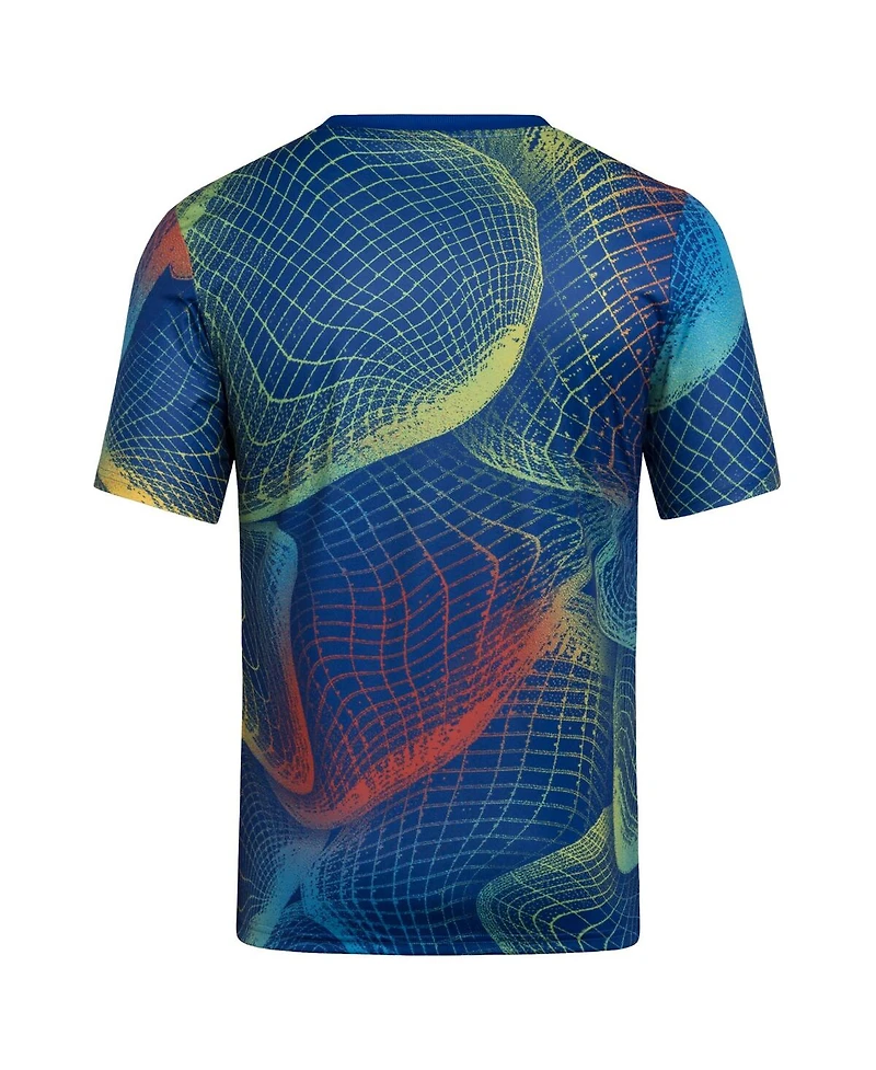 Adidas Big Boys and Girls Blue Sporting Kansas City 2025 United We Play Aeroready Pre-Match Jersey