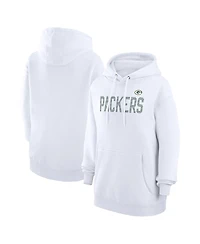 G-iii 4Her by Carl Banks Women's White Green Bay Packers Dot Print Pullover Hoodie