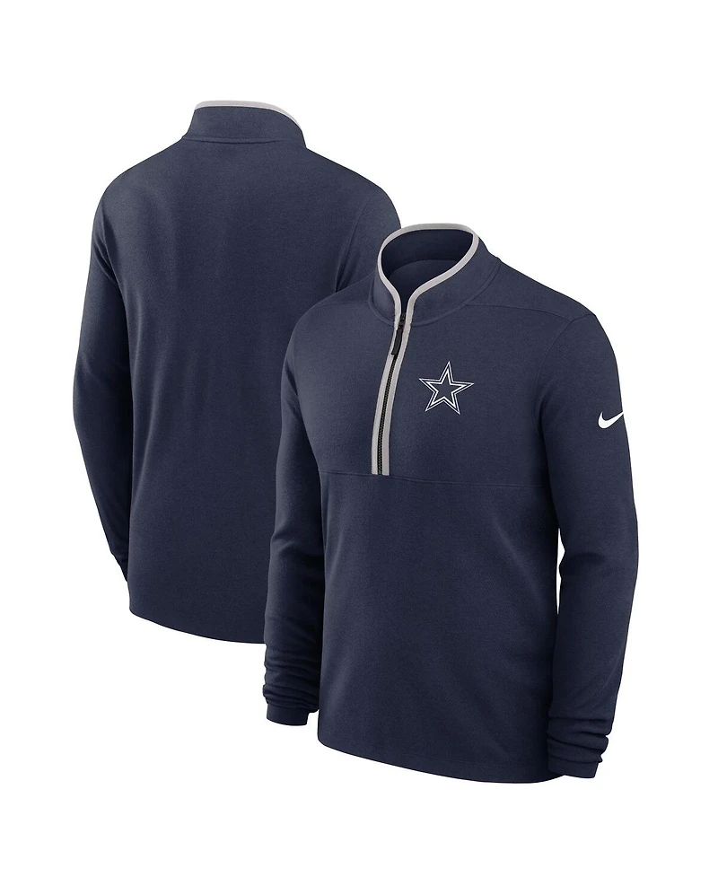 Nike Men's Navy Dallas Cowboys Lightweight Victory Performance Half-Zip Pullover Sweatshirt