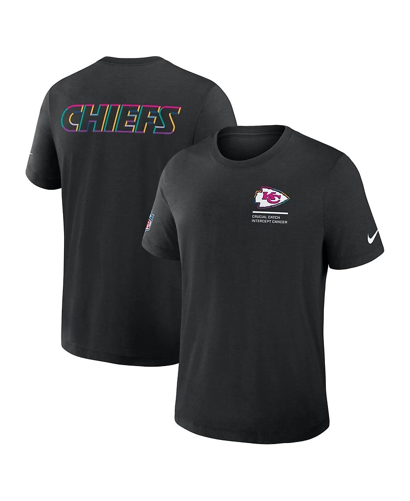 Nike Men's Black Kansas City Chiefs 2025 Nfl Crucial Catch Tri-Blend Dri-fit T-Shirt