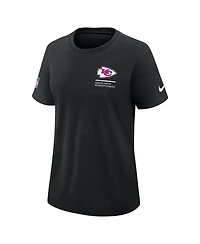 Nike Women's Black Kansas City Chiefs 2025 Nfl Crucial Catch Tri-Blend Dri-fit T-Shirt
