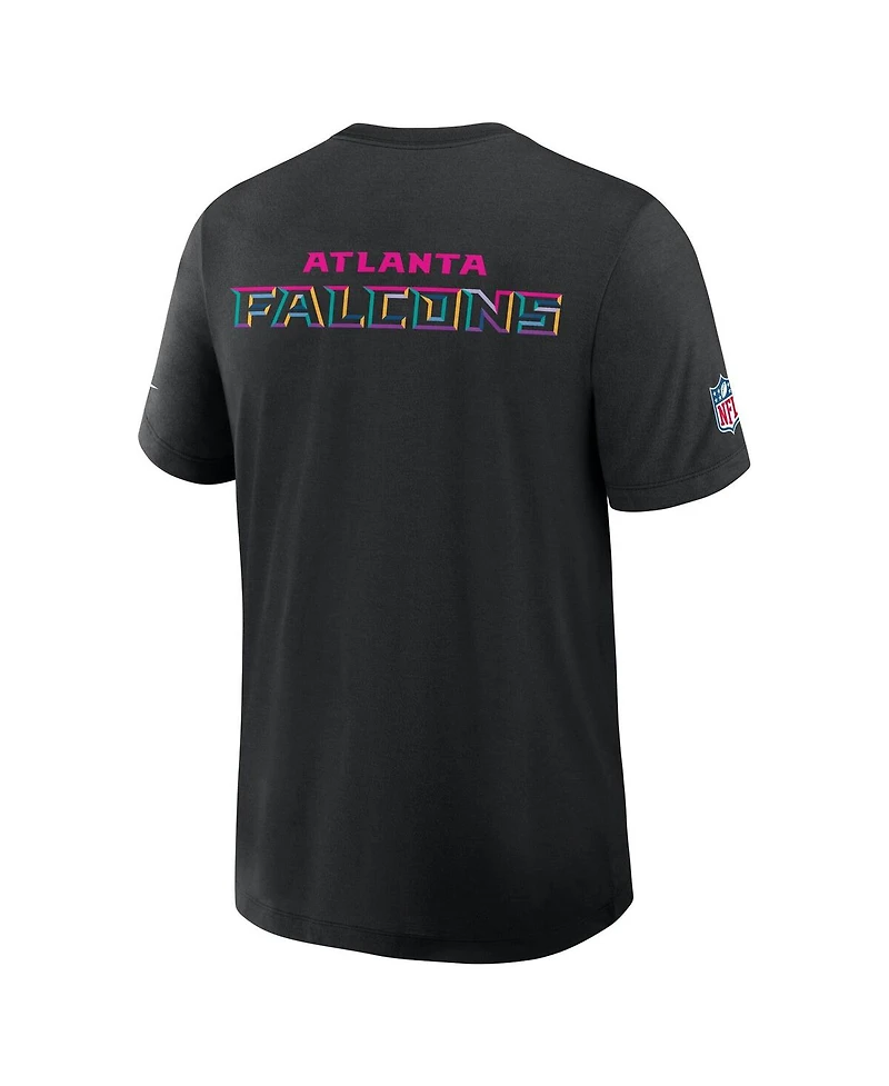Nike Men's Black Atlanta Falcons 2025 Nfl Crucial Catch Tri-Blend Dri-fit T-Shirt