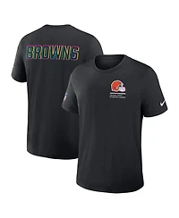 Nike Men's Black Cleveland Browns 2025 Nfl Crucial Catch Tri-Blend Dri-fit T-Shirt