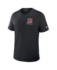 Nike Men's Black Cincinnati Bengals 2025 Nfl Crucial Catch Tri-Blend Dri-fit T-Shirt
