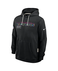 Nike Men's Black Baltimore Ravens 2025 Nfl Crucial Catch Sideline Standard Issue Dri-fit Hoodie