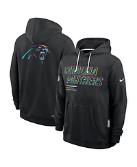 Nike Men's Black Carolina Panthers 2025 Nfl Crucial Catch Sideline Standard Issue Dri-fit Hoodie