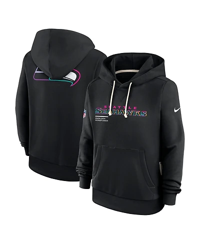 Nike Women's Black Seattle Seahawks 2025 Nfl Crucial Catch Sideline Standard Issue Dri-fit Hoodie