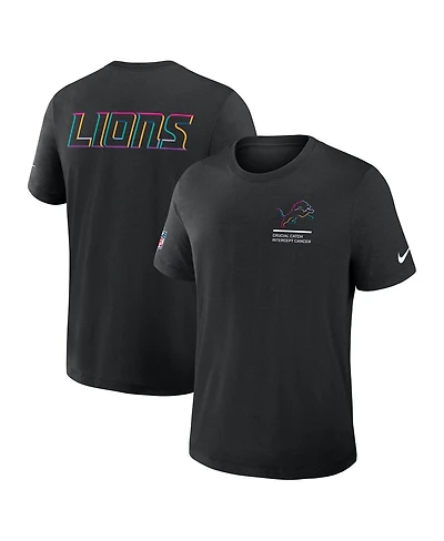 Nike Men's Black Detroit Lions Tall 2025 Nfl Crucial Catch Tri-Blend Dri-fit T-Shirt