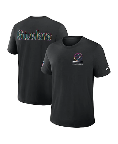 Nike Men's Black Pittsburgh Steelers Tall 2025 Nfl Crucial Catch Tri-Blend Dri-fit T-Shirt
