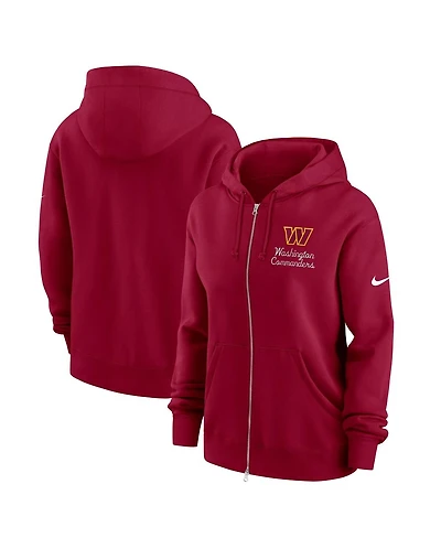 Nike Women's Burgundy Washington Commanders Phoenix Rewind Full-Zip Hoodie