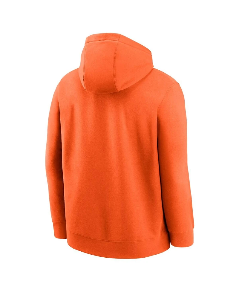 Nike Men's Orange Cleveland Browns Club Fleece Pullover Hoodie