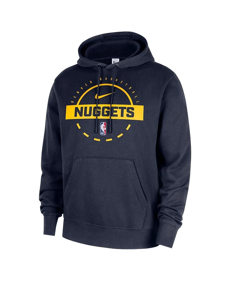 Nike Men's Navy Denver Nuggets 2025/26 Authentic Practice Club Pullover Hoodie