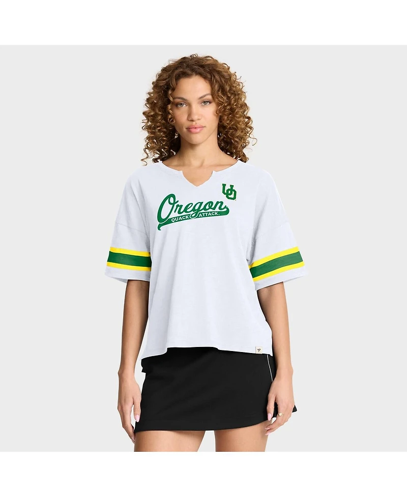 Fanatics Women's White Oregon Ducks Hometown Premium Script T-Shirt